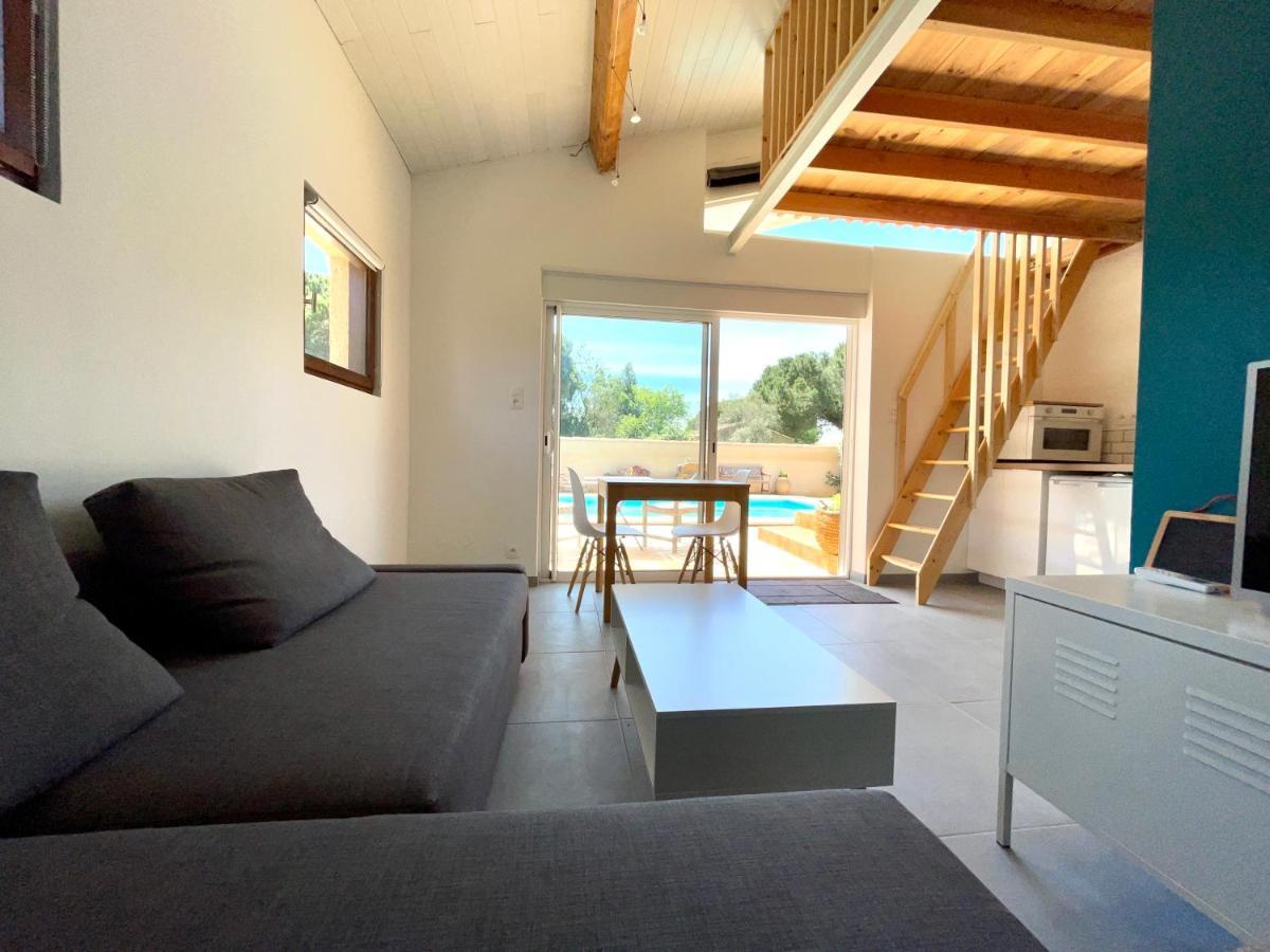 Annexe Des Pins - Studio Gite Avec Piscine & Climatisation Villeneuve-lès-Béziers Εξωτερικό φωτογραφία